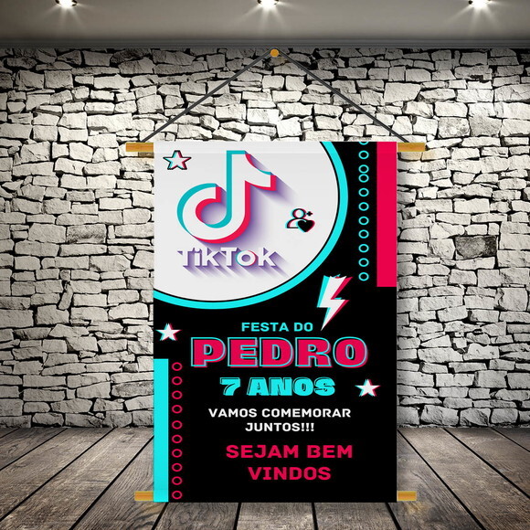 Banner Festa Infantil Tik Tok