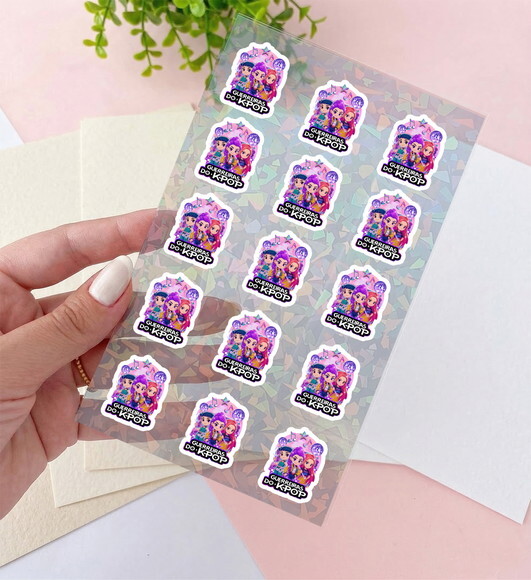 Cartela de Adesivos Guerreira K Pop Kit 30 Unidades