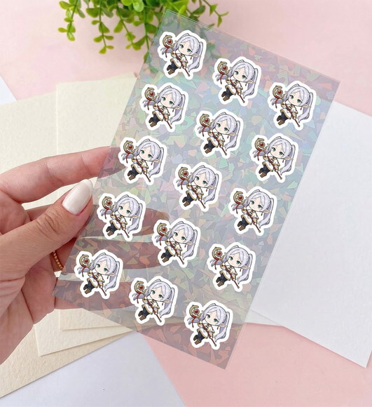 Cartela de Adesivos Frieren Kit 30 Unidades