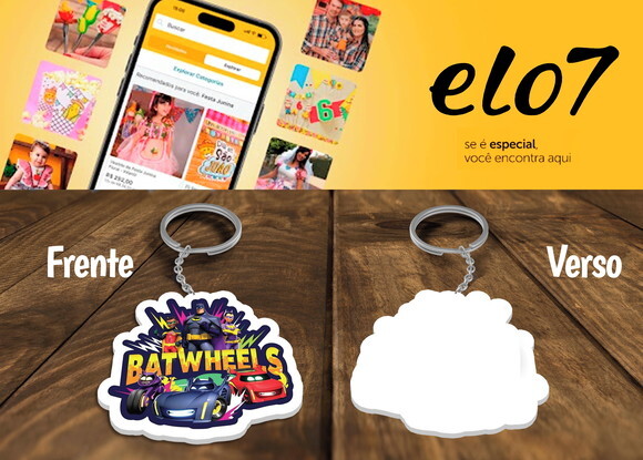Chaveiro e Lembrancinha Batwheels