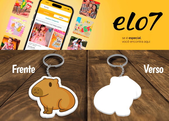 Chaveiro e Lembrancinha Capivara