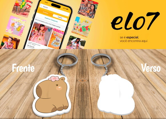 Chaveiro e Lembrancinha Capivara Menina