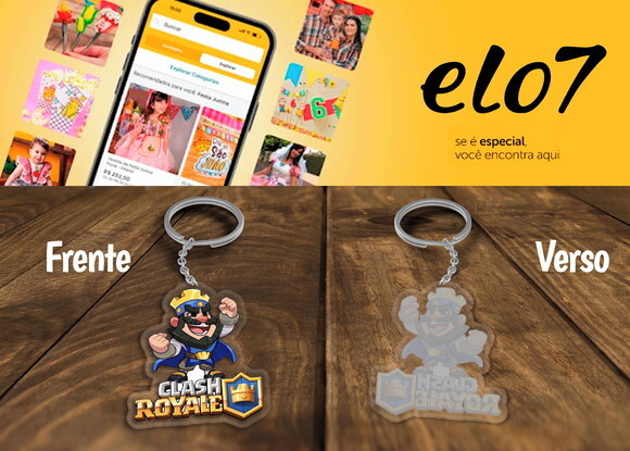 Chaveiro e Lembrancinha Clach Royale