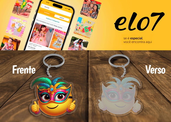 Chaveiro e Lembrancinha Emoji Canaval