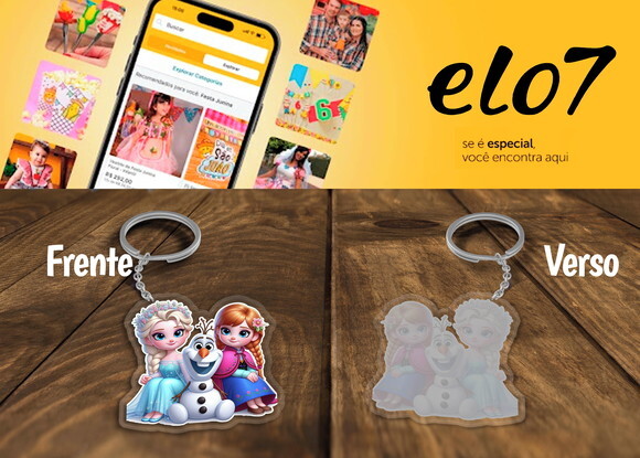 Chaveiro e Lembrancinha Frozen