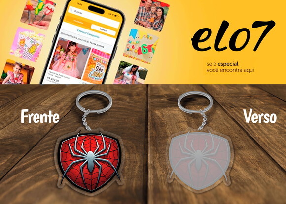 Chaveiro e Lembrancinha Homem Aranha