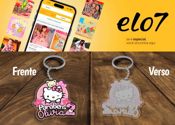 Chaveiro e Lembrancinha Hello Kitty