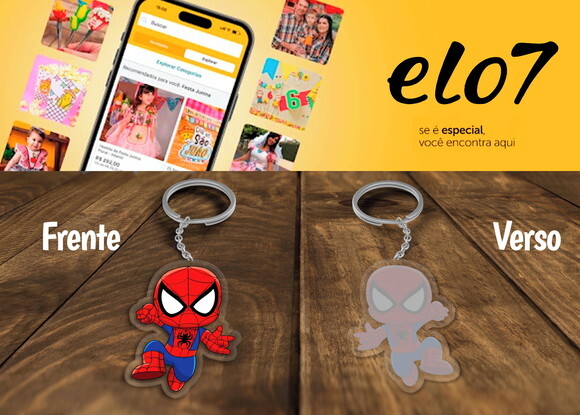 Chaveiro e Lembrancinha Homem Aranha
