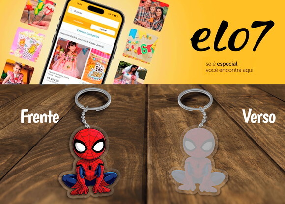 Chaveiro e Lembrancinha Homem Aranha