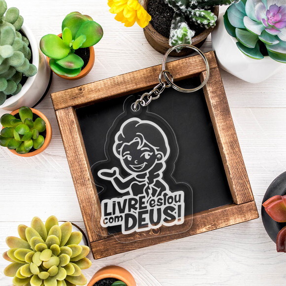 Chaveiro e Lembrancinha Livre Estou com Jesus
