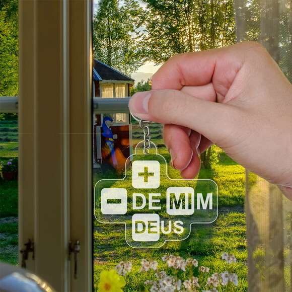Chaveiro e Lembrancinha Mais de Deus Menos de Mim