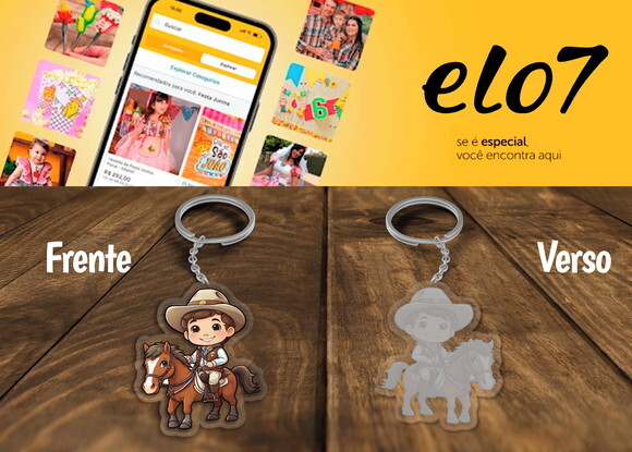 Chaveiro e Lembrancinha Menino Cowboy
