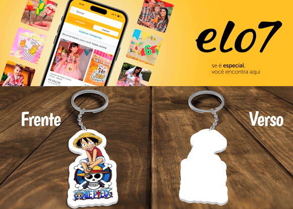 Chaveiro e Lembrancinha One Piece