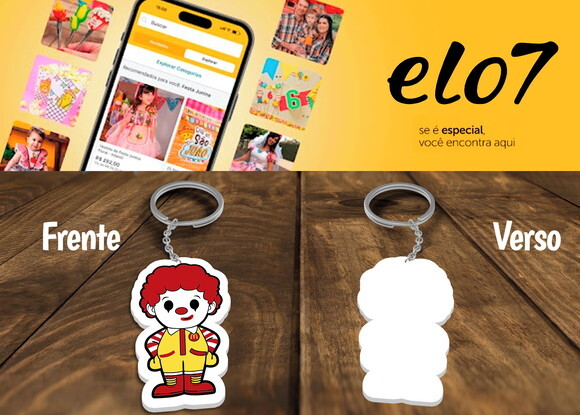 Chaveiro e Lembrancinha Ronald Mcdonald