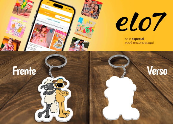 Chaveiro e Lembrancinha Shaun The Sheep