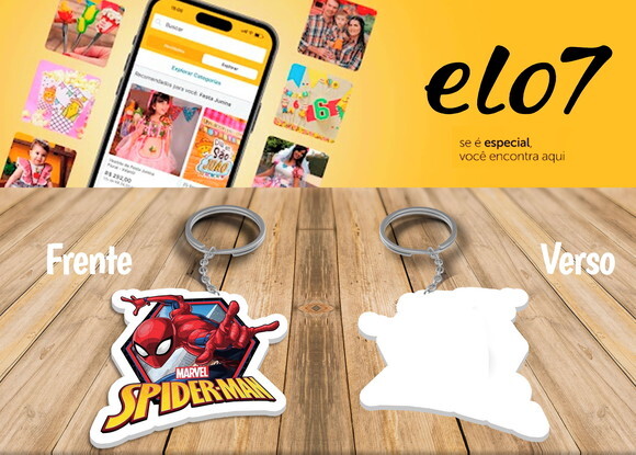 Chaveiro e Lembrancinha Spider Man Kit 10 Unidades