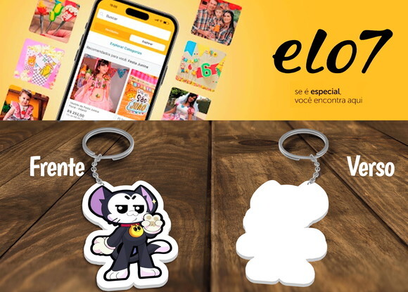Chaveiro Lembrancinha Brawl Stars Kit