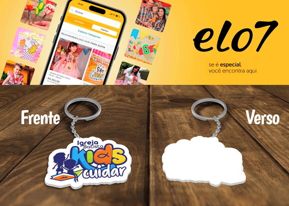 Chaveiro Lembrancinha Igreja Batista Kids