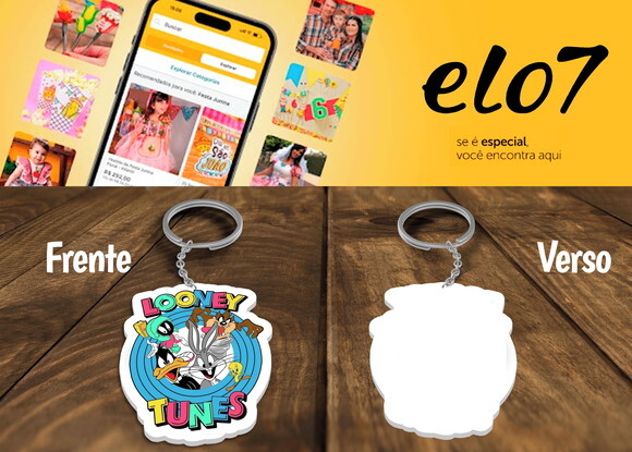 Chaveiro Lembrancinha Looney Tunes