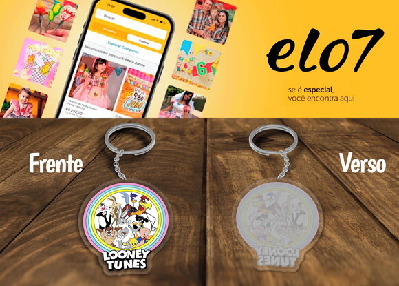 Chaveiro Lembrancinha Looney Tunes