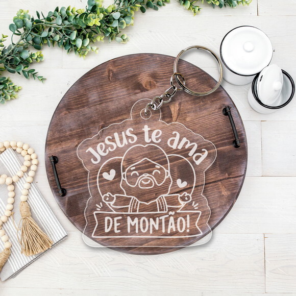Chaveiros Lembrancinhas Jesus Te Ama Kit 10 Unidades