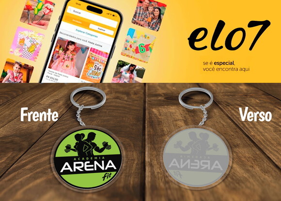 Chaveiros Personalizados Academia com Sua Logo