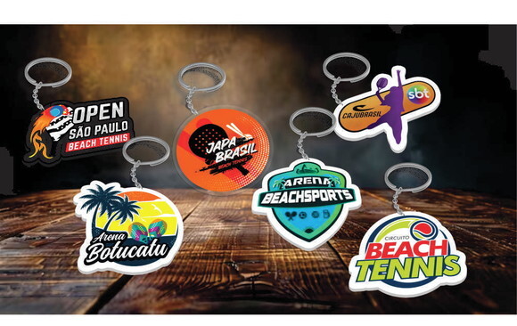 Chaveiros Personalizados Beach Tennis com Sua Logo