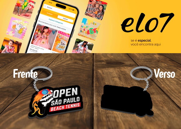 Chaveiros Personalizados Beach Tennis com Sua Logo