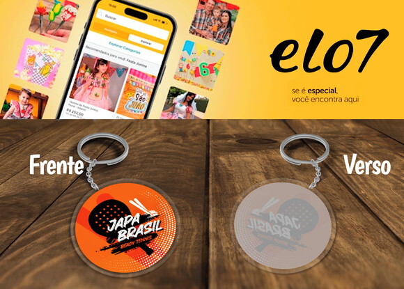 Chaveiros Personalizados Beach Tennis com Sua Logo