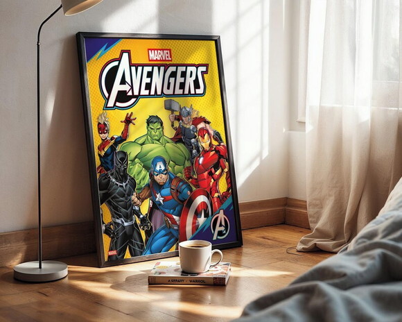 Conjunto de 03 Quadros Disney Carros, Toy Story e Vingadores