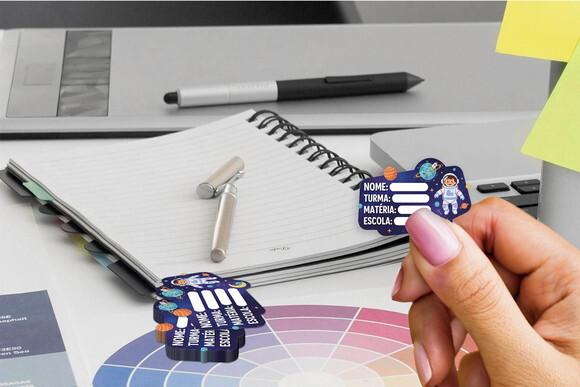 Etiqueta Escolar Astronauta Kit 30 Unidades