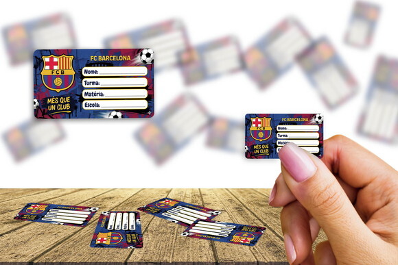 Etiqueta Escolar Barcelona Kit 30 Unidades