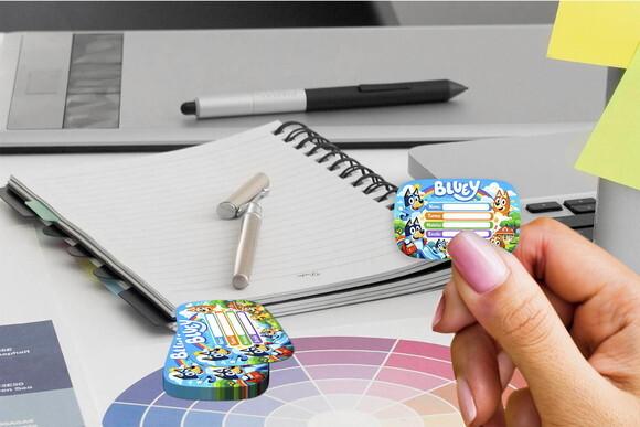 Etiqueta Escolar Bluey Bingo Kit 30 Unidades