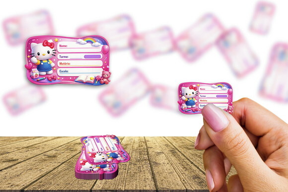 Etiqueta Escolar Hello Kitty Kit 30 Unidades