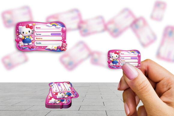 Etiqueta Escolar Hello Kitty Kit 30 Unidades