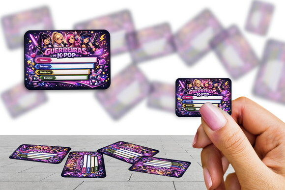 Etiqueta Escolar Guerreiras K Pop Kit 30 Unidades
