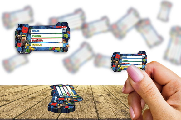 Etiqueta Escolar Roblox Kit 30 Unidades
