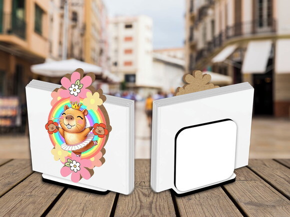 Kit 05 Porta Guardanapo Centro de Mesa Capivara Bailarina