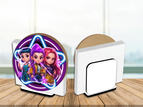 Kit 05 Porta Guardanapo Centro de Mesa Guerreiras Kpop
