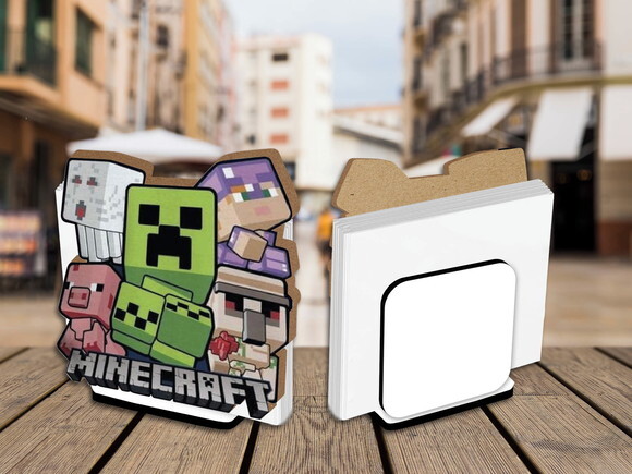Kit 05 Porta Guardanapo Centro de Mesa Minecraft