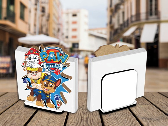 Kit 05 Porta Guardanapo Centro de Mesa Patrulha Canina