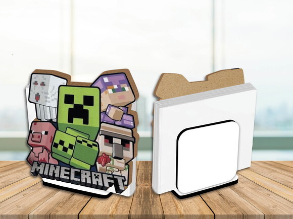 Kit 05 Porta Guardanapo Centro de Mesa Minecraft