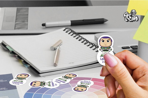 Kit Adesivos Personalizado com Nome Buzz Lightyear Toy Story