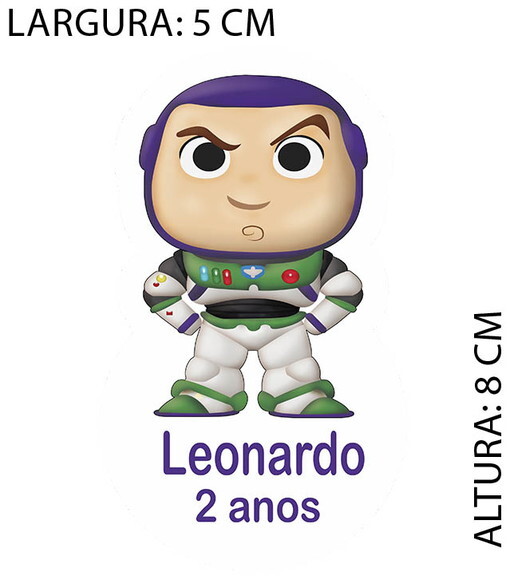 Kit Adesivos Personalizado com Nome Buzz Lightyear Toy Story