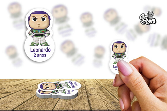 Kit Adesivos Personalizado com Nome Buzz Lightyear Toy Story