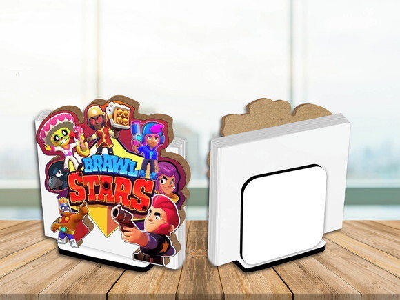 Kit Porta Guardanapo Centro de Mesa Brawl Stars