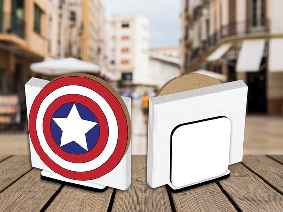 Kit Porta Guardanapo Centro de Mesa Capitão America
