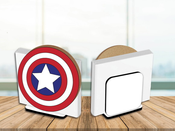 Kit Porta Guardanapo Centro de Mesa Capitão America