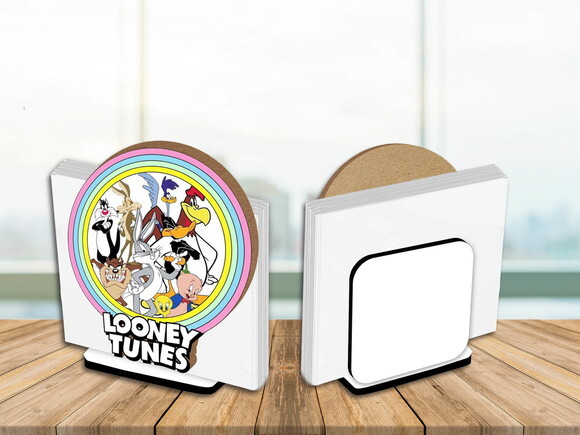 Kit Porta Guardanapo Centro de Mesa Looney Tunes