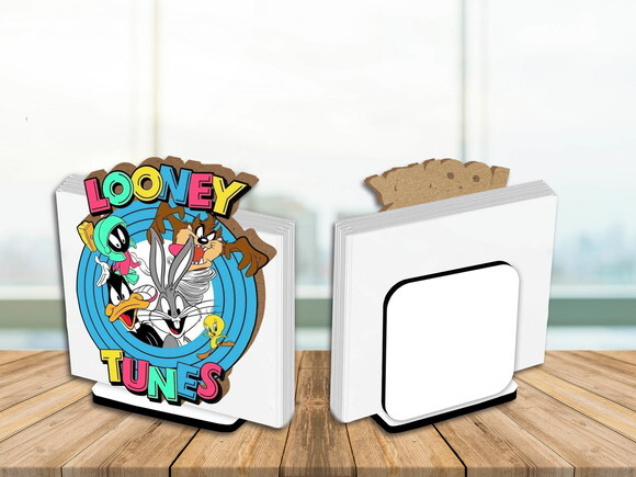 Kit Porta Guardanapo Centro de Mesa Looney Tunes